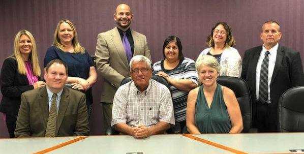 Members of the new Shamokin Area Education foundation are, from left, seated, Todd Kerstetter, Ned Sodrick and Kathy Vetovich; standing, Melissa Hovenstine, Laura Scandle, Chris Venna, Mary Teresa Komara, Karen Colangelo and Brian Persing.