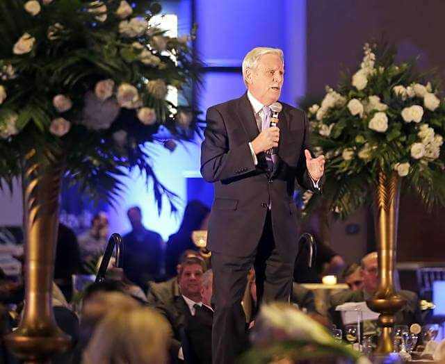 Times Leader Media Group Publisher Mike Murray introduces the presenter for the 2019 Legacy Business of the Year Award. - - Bill Tarutis | For Times Leader