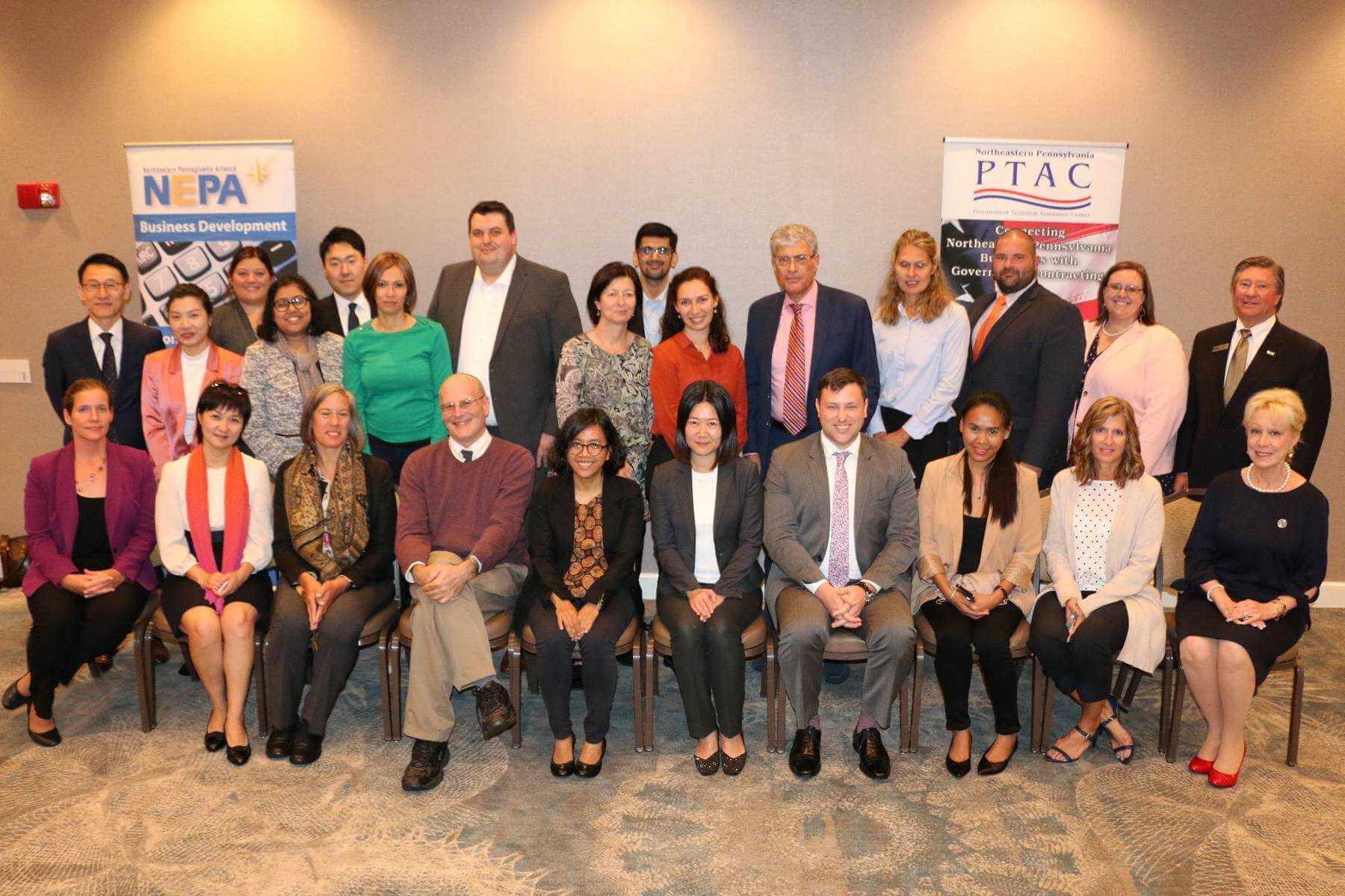 Pennsylvania Trade Representatives and dignitaries at the 2019 “Bringing the World to Northeastern Pennsylvania” event.