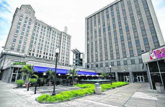 The remodeling of GUARD Tower, the new 10-story headquarters of Berkshire Hathaway GUARD Insurance Co. on Public Square, is nearing completion. - Times Leader file photo