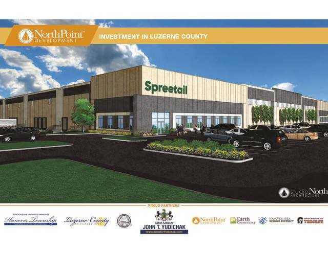 Artist's rendering of what the new Spreetail.com building will look like. It sits along Kosciuszko Street in Nanticoke. The site is tentatively expected to open June 1 with plans to employ 50 this year and 120 by 2021.