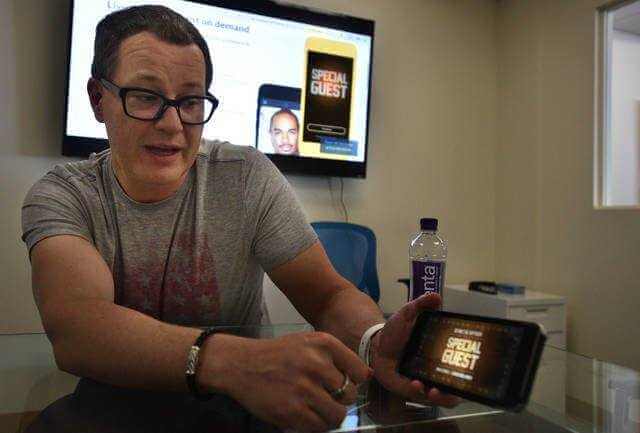 Kris Jones shows his Special Guest app that he pitched on “Planet of the App's” - Apples first original programming.