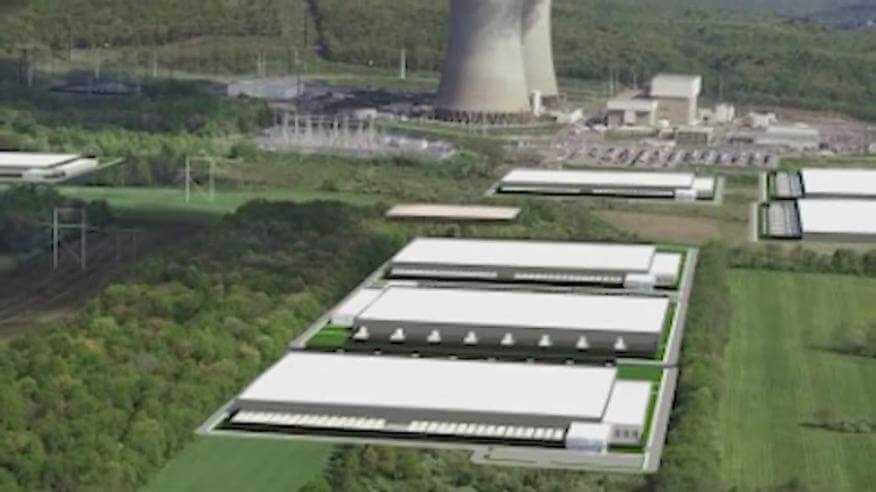 Artist rendition of proposed bitcoin mining facility