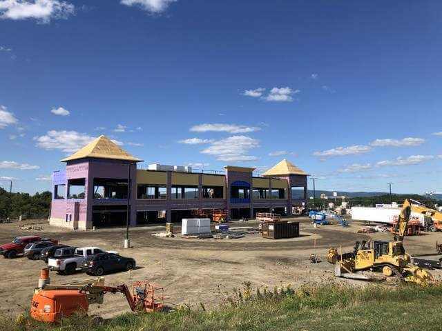 This new, 31,005-square-foot building under construction at the main entrance to CenterPoint Commerce & Trade Park in Jenkins Township will house new retail and office tenants, said Jim Cummings, vice president of Marketing at Mericle Commercial Real Estate Services - Roger DuPuis | Times Leader
