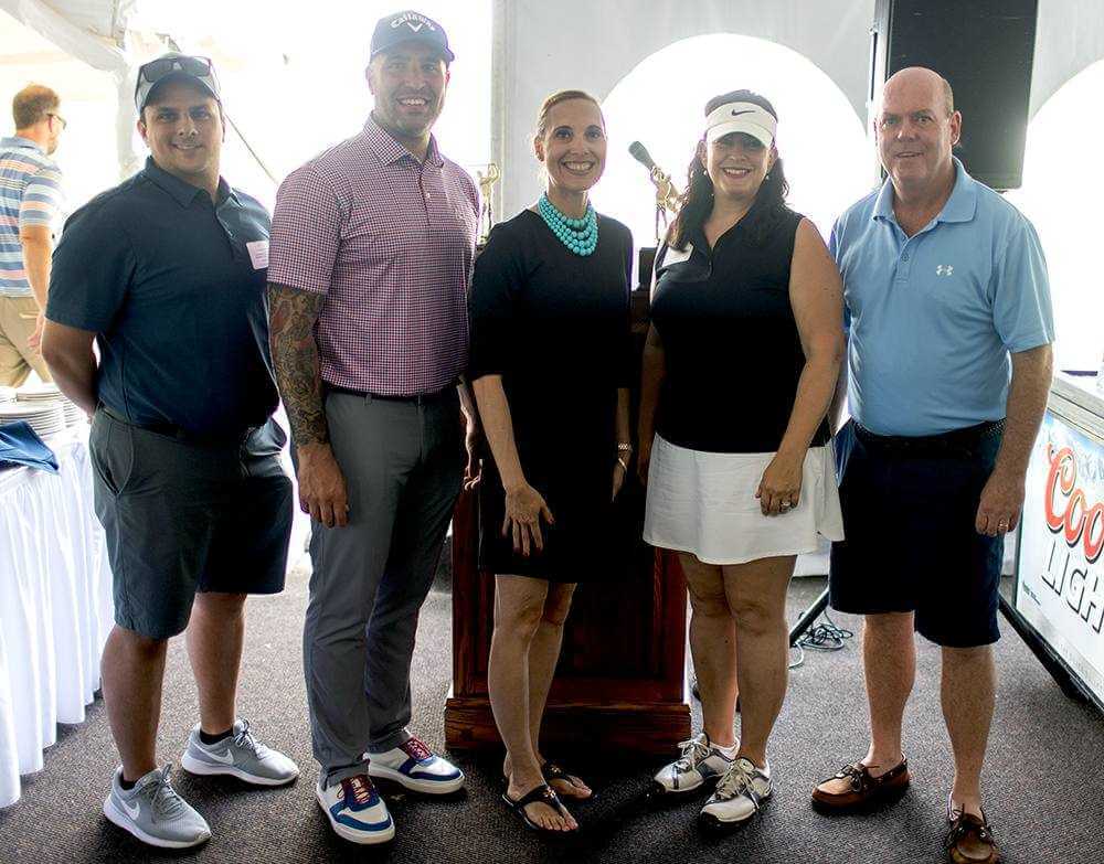 Photo ID: From left: AJ Cimahosky, economic development specialist, The Greater Scranton Chamber of Commerce; Bruce Reddock, director of economic development; The Greater Scranton Chamber of Commerce; Amy Luyster, vice president, The Greater Scranton Chamber of Commerce; Jennifer Davis, board president, Scranton Lackawanna Industrial Building Company (SLIBCO); and Bob Durkin, president, The Greater Scranton Chamber of Commerce.